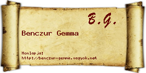 Benczur Gemma névjegykártya